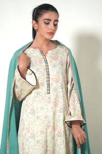 Unstitched 3 Piece Printed Cottle Suit