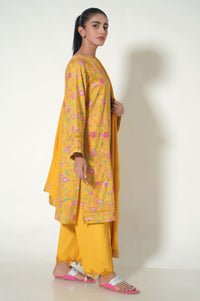Unstitched 3 Piece Printed Cottle Suit