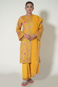 Unstitched 3 Piece Printed Cottle Suit