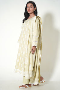 Unstitched 3 Piece Paste Printed Cottle Suit