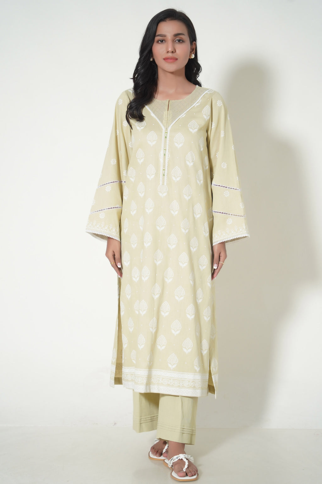 Unstitched 3 Piece Paste Printed Cottle Suit