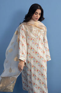 Stitched 3 Piece Printed Khaddar Suit