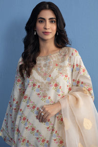 Stitched 3 Piece Printed Khaddar Suit