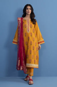 Unstitched 3 Piece Printed Khaddar Suit