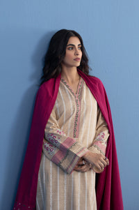 Unstitched 3 Piece Paste Printed Khaddar Suit