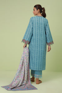 Stitched 3 Piece Printed Khaddar Suit