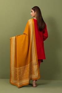 Unstitched 3 Piece Embroidered Khaddar Suit
