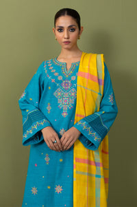 Unstitched 3 Piece Textured Slub Suit