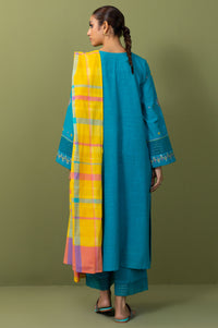 Unstitched 3 Piece Textured Slub Suit
