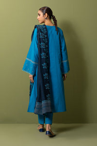 Unstitched 3 Piece Embroidered Neps Khaddar Suit