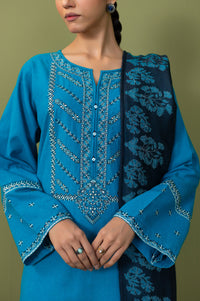 Unstitched 3 Piece Embroidered Neps Khaddar Suit