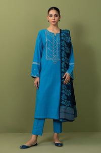 Unstitched 3 Piece Embroidered Neps Khaddar Suit