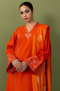 Unstitched 3 Piece Textured Slub Suit