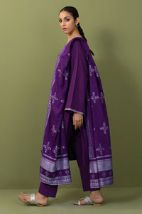 Unstitched 3 Piece Embroidered Dobby Net Suit