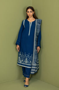 Unstitched 3 Piece Textured Slub Suit