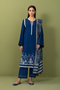 Unstitched 3 Piece Textured Slub Suit