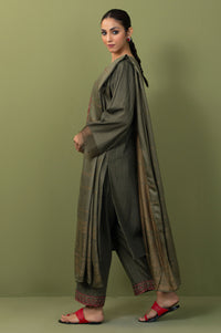 Unstitched 3 Piece Textured Slub Suit