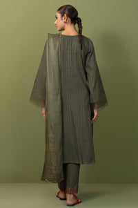Unstitched 3 Piece Textured Slub Suit