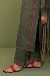 Unstitched 3 Piece Textured Slub Suit