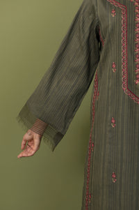 Unstitched 3 Piece Textured Slub Suit