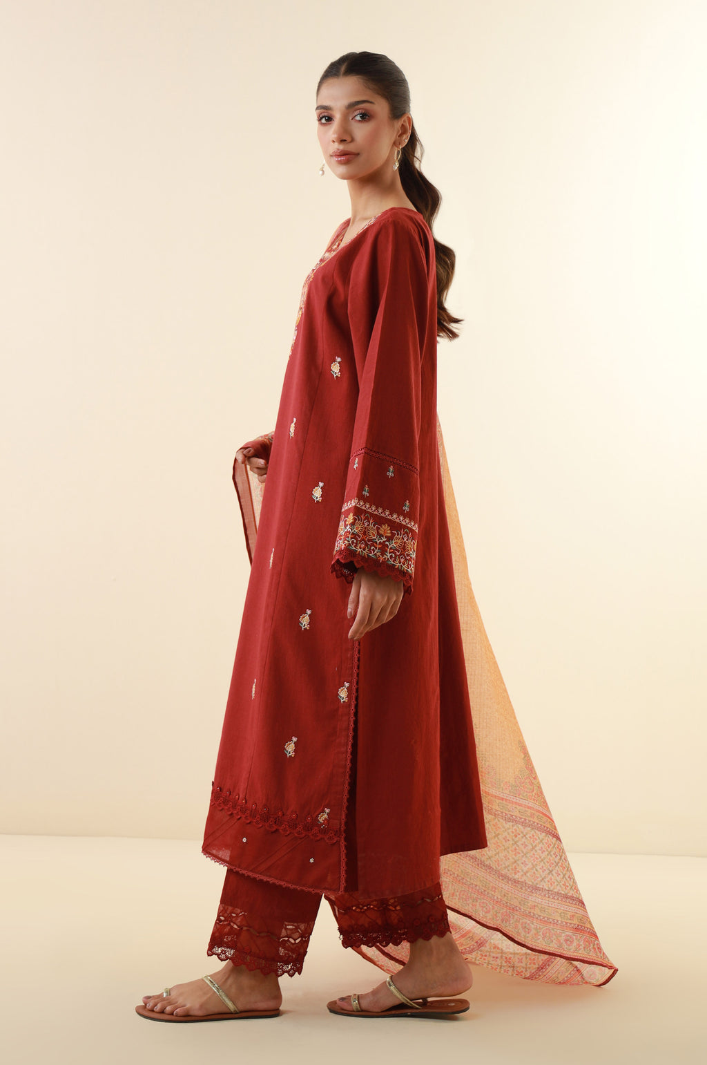 Unstitched 3 Piece Embroidered Lawn Suit