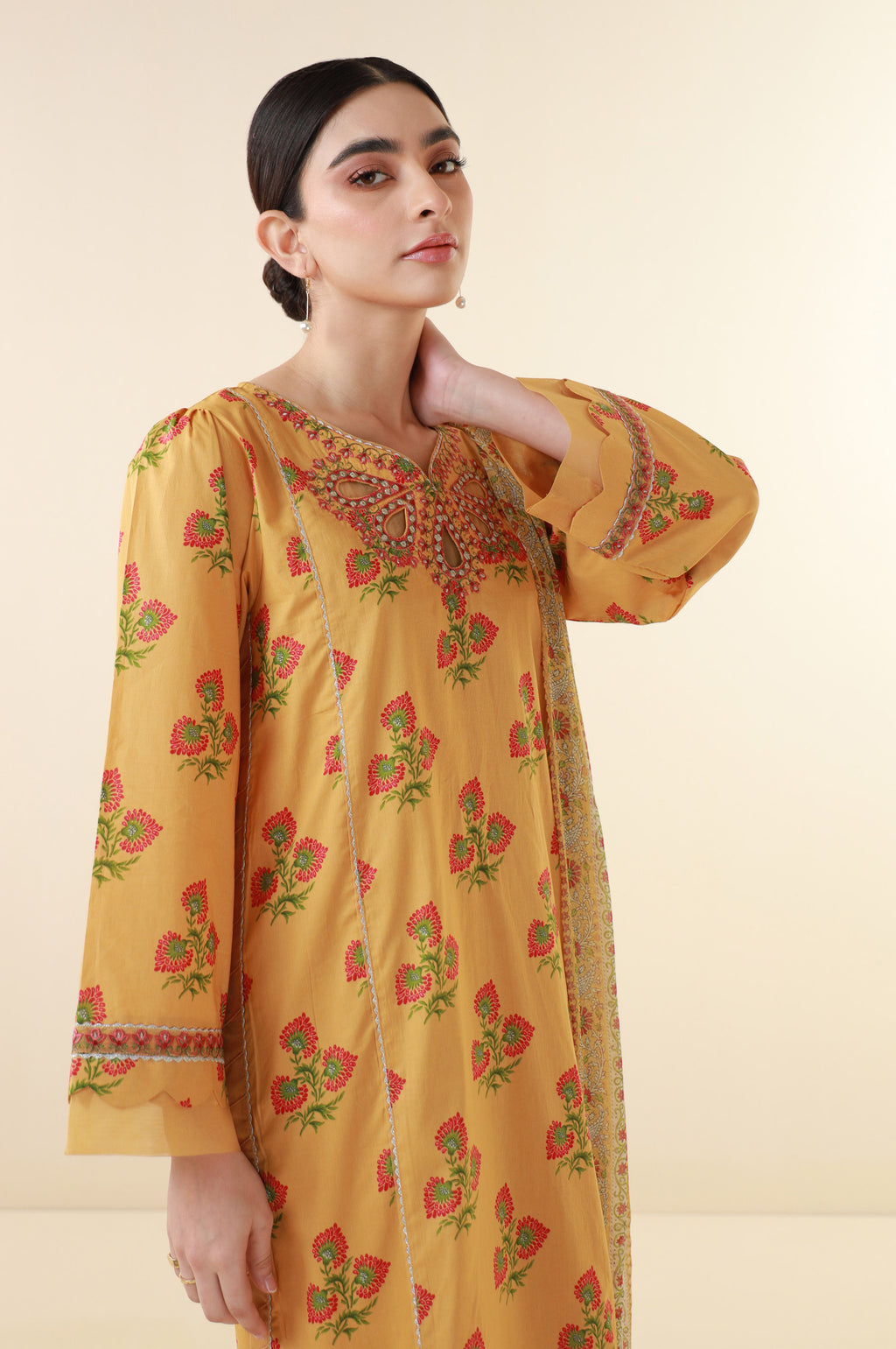 Stitched 3 Piece Printed Lawn Suit