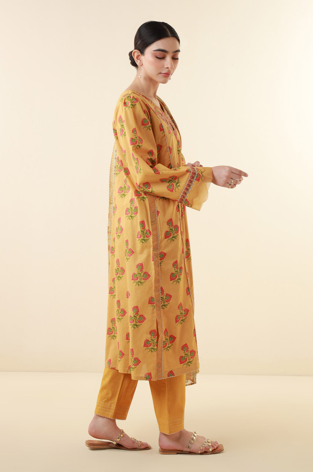 Stitched 3 Piece Printed Lawn Suit