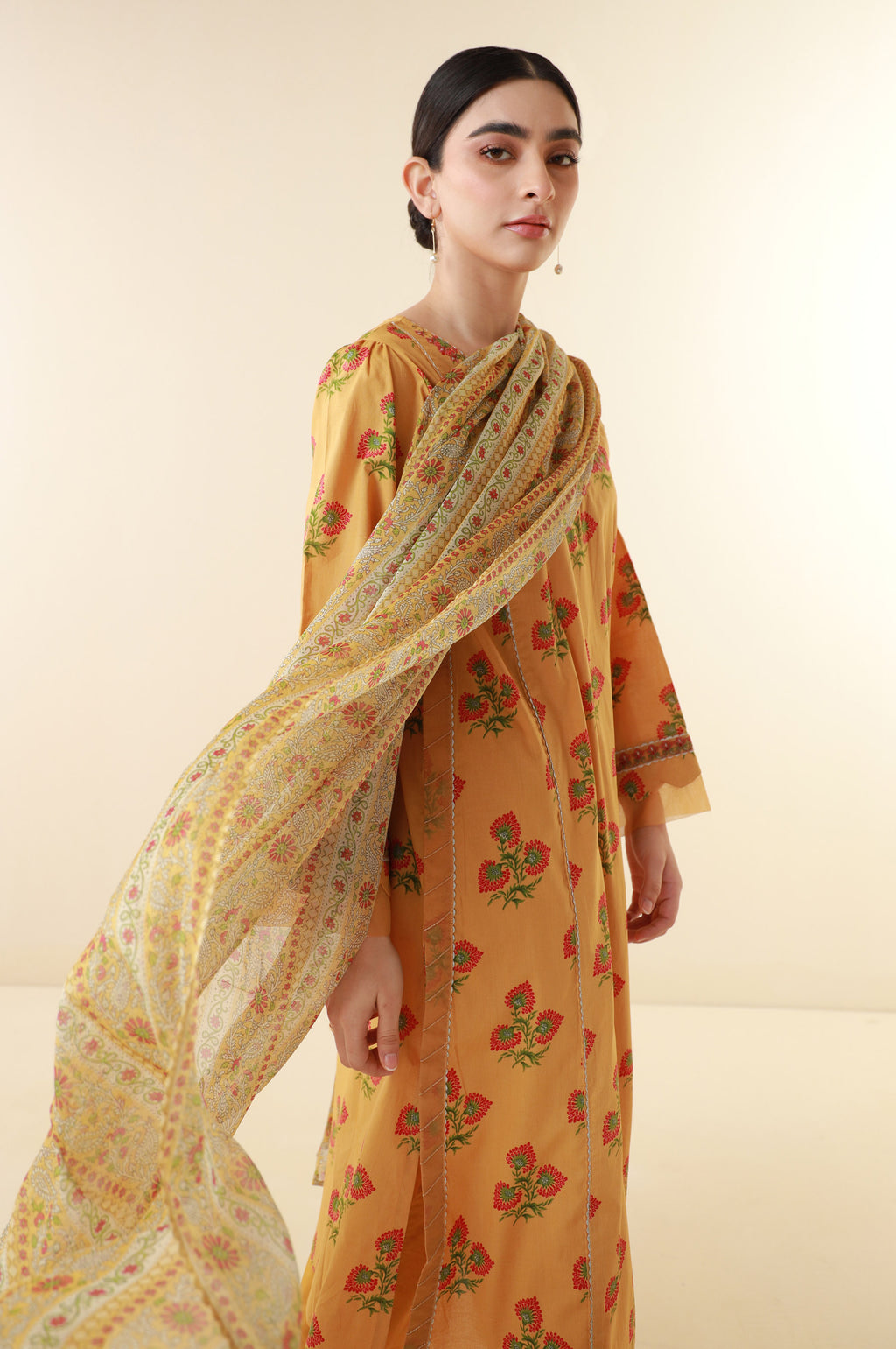Stitched 3 Piece Printed Lawn Suit