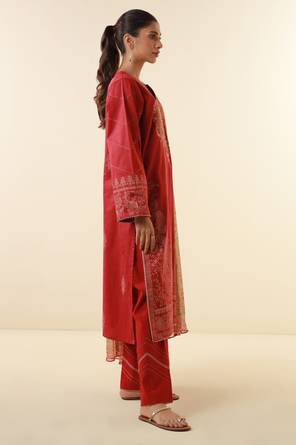 Stitched 3 Piece Printed Lawn Suit