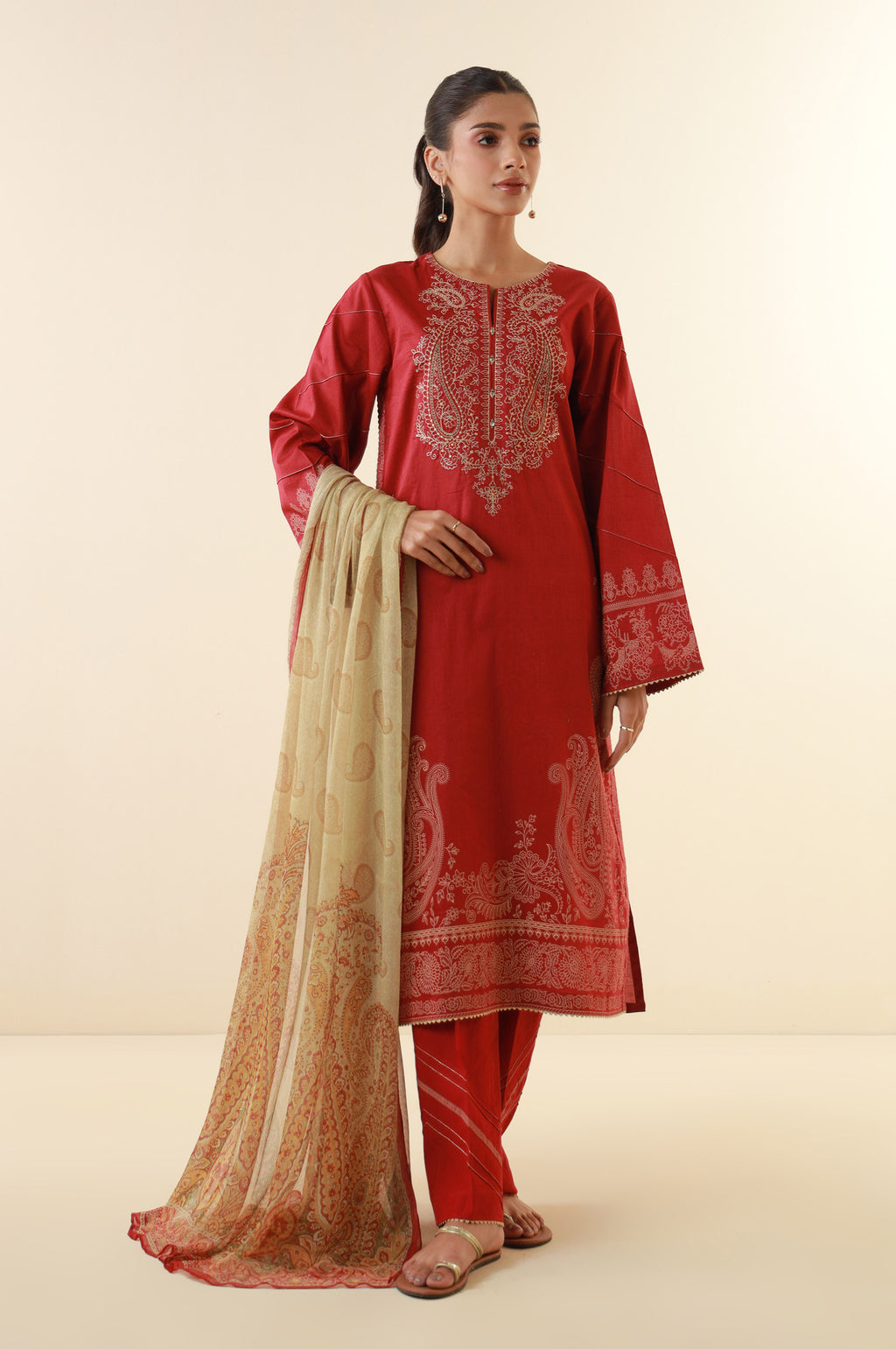 Stitched 3 Piece Printed Lawn Suit