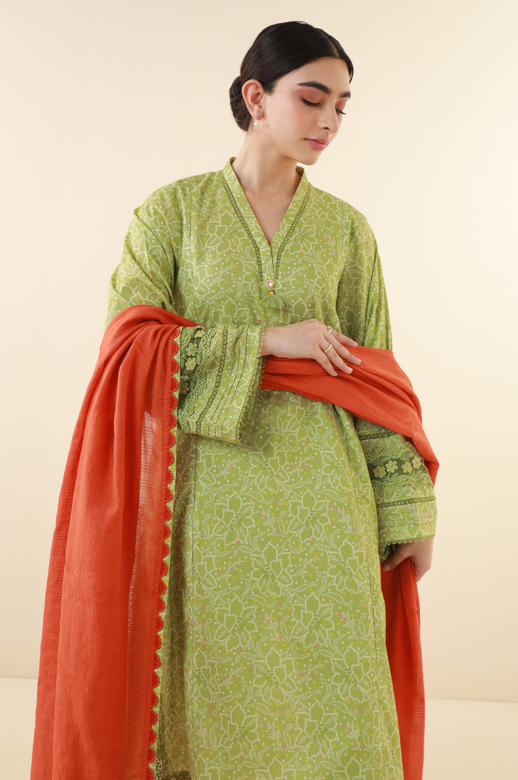 Unstitched 3 Piece Printed Lawn Suit