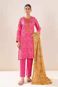 Stitched 3 Piece Embroidered Lawn Suit