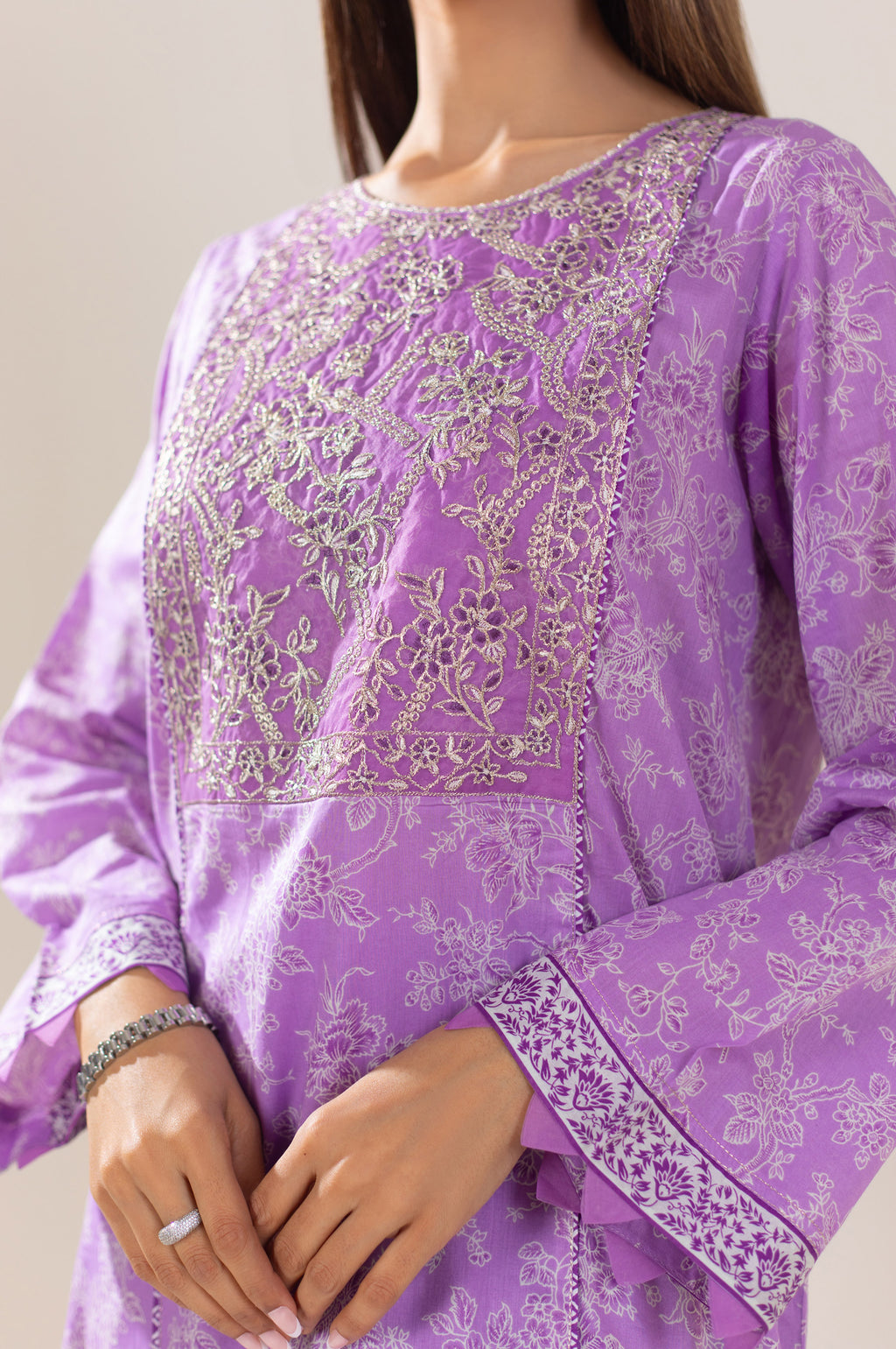 Unstitched 3 Piece Embroidered Lawn Suit