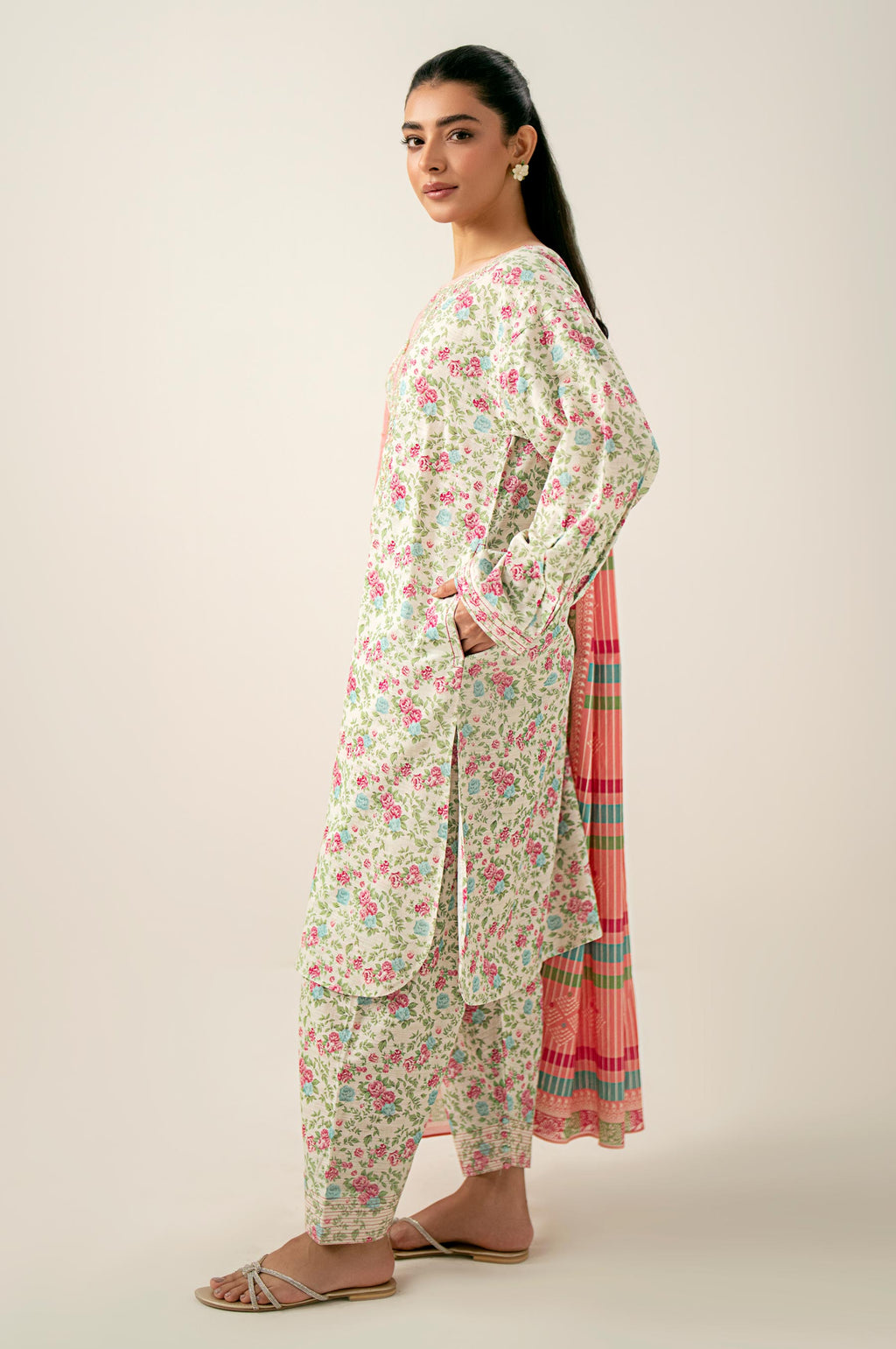 Unstitched 3 Piece Printed Lawn Suit