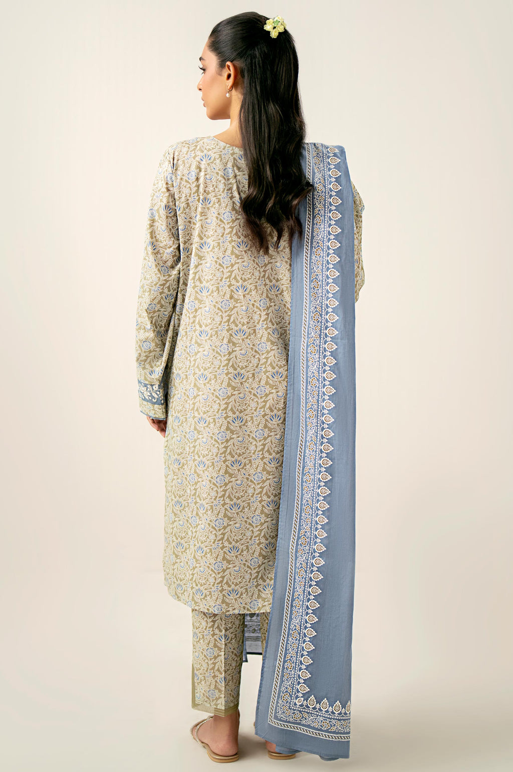 Unstitched 3 Piece Printed Lawn Suit