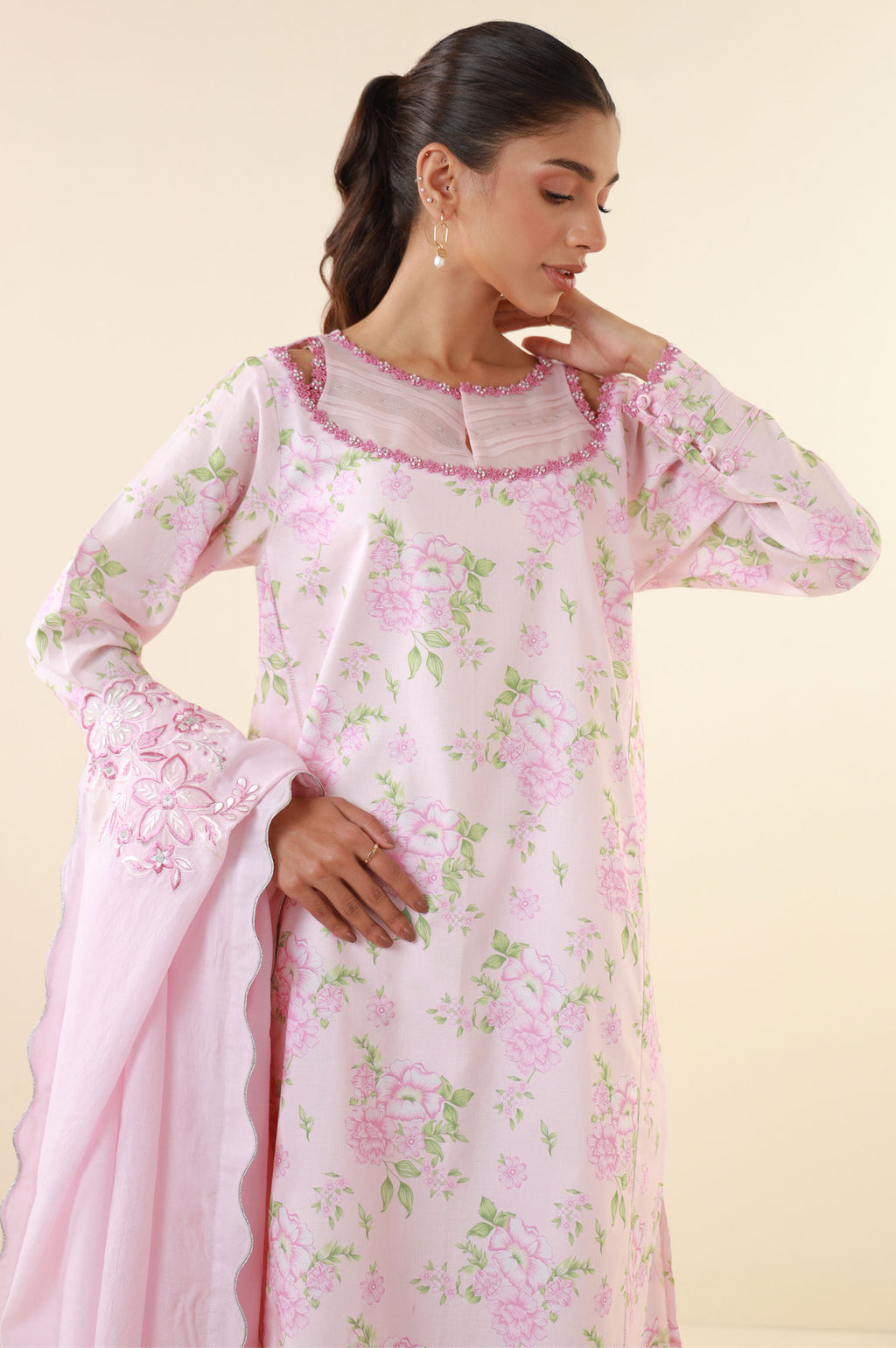 Unstitched 3 Piece Printed Lawn Suit