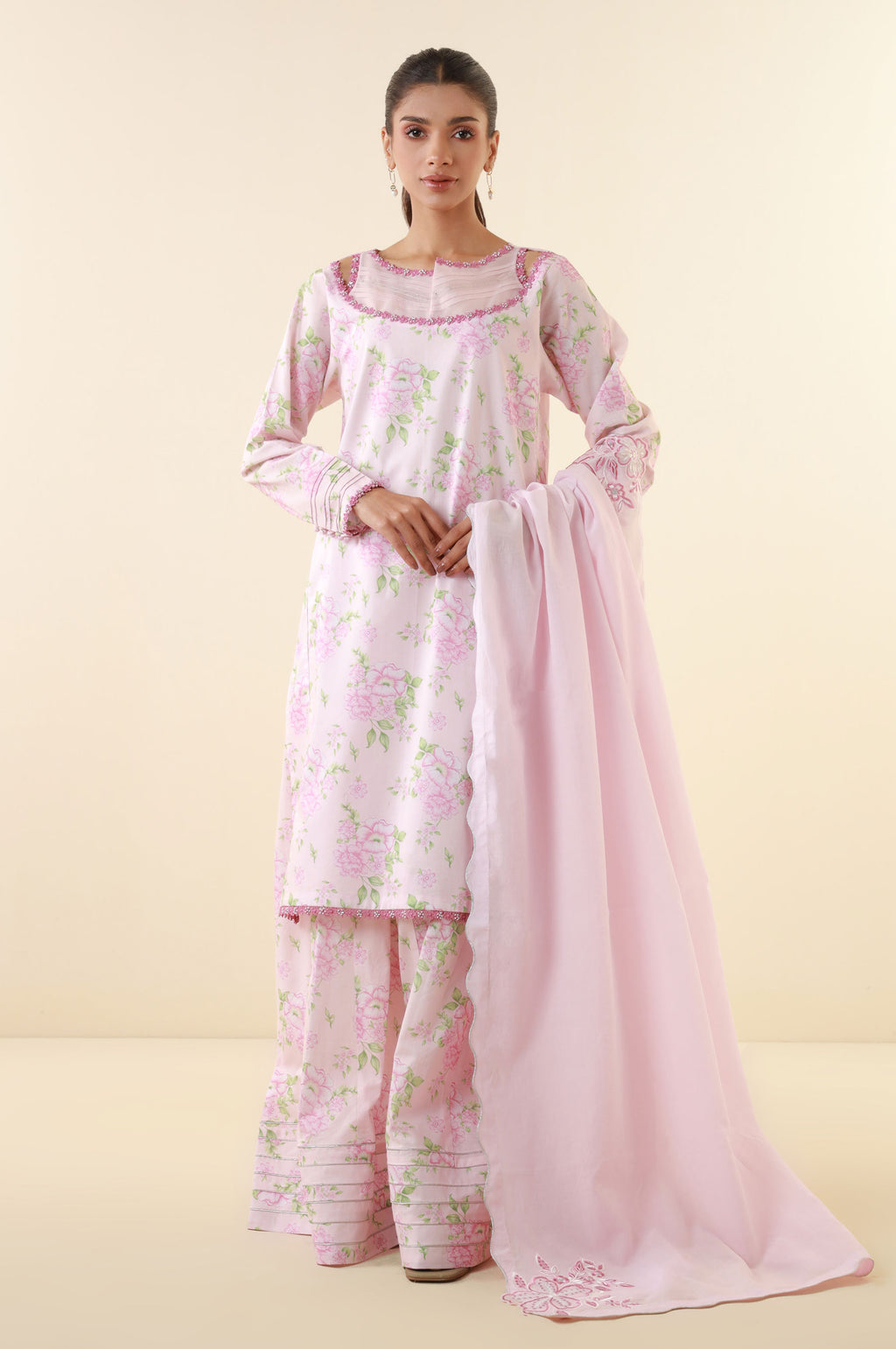 Unstitched 3 Piece Printed Lawn Suit