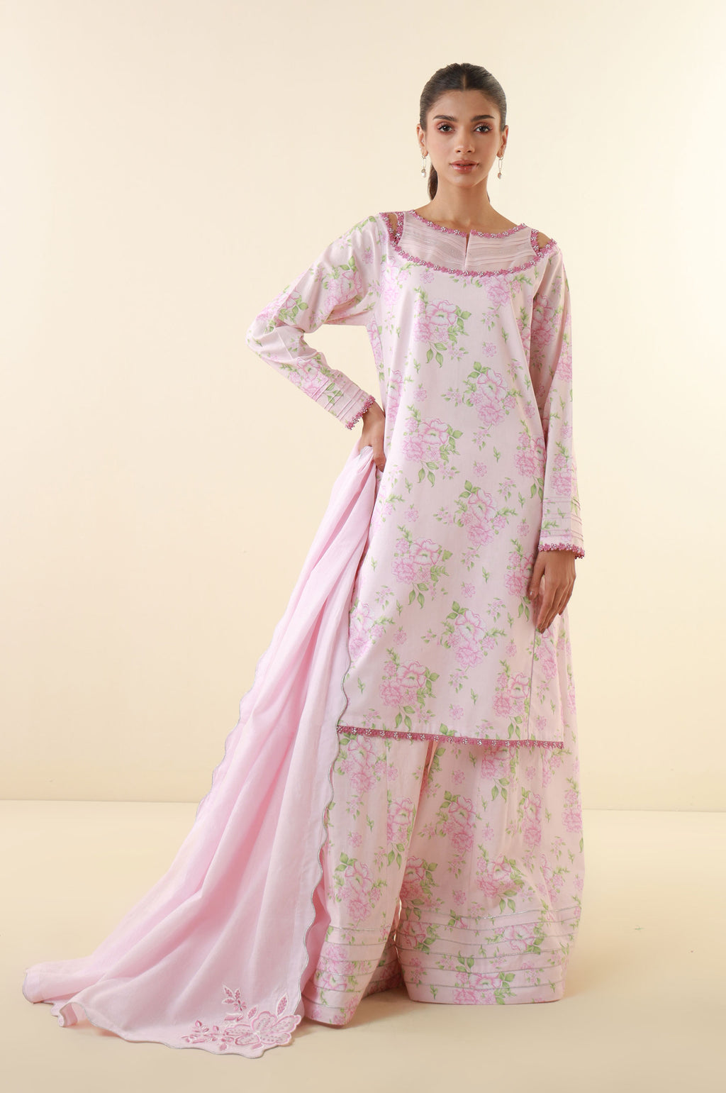 Unstitched 3 Piece Printed Lawn Suit