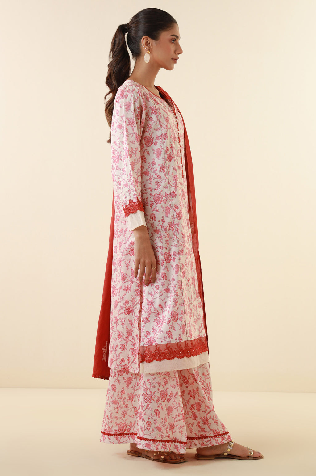 Unstitched 3 Piece Printed Lawn Suit