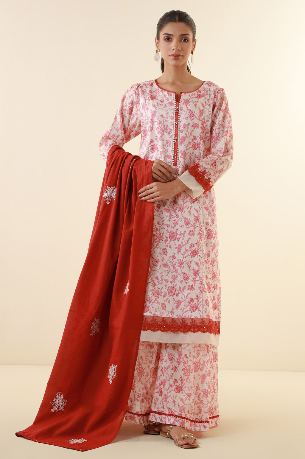 Unstitched 3 Piece Printed Lawn Suit