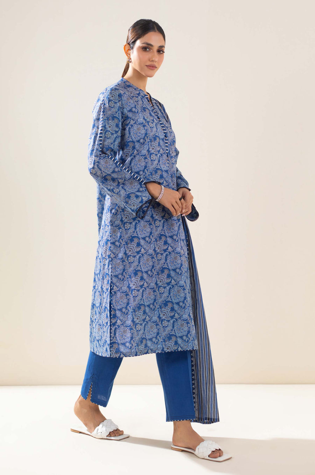 Unstitched 3 Piece Printed Lawn Suit