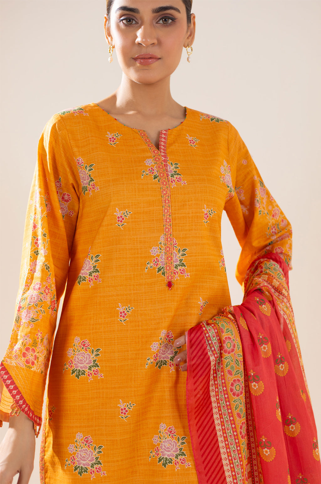 Unstitched 3 Piece Printed Lawn Suit