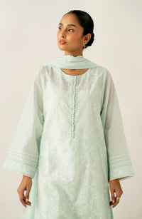 Stitched 3 Piece Embroidered Chikankari Lawn Suit