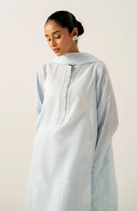 Stitched 3 Piece Embroidered Lawn Chikankari Suit
