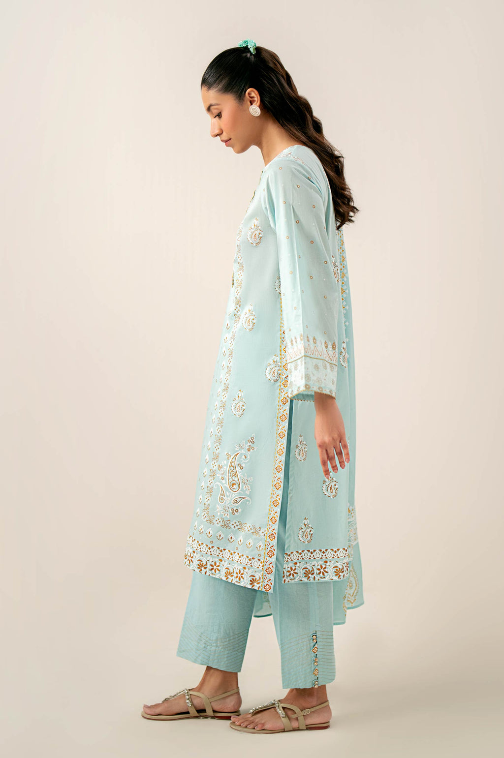 Unstitched 3 Piece Paste Printed Lawn Shirt with Lawn Dupatta