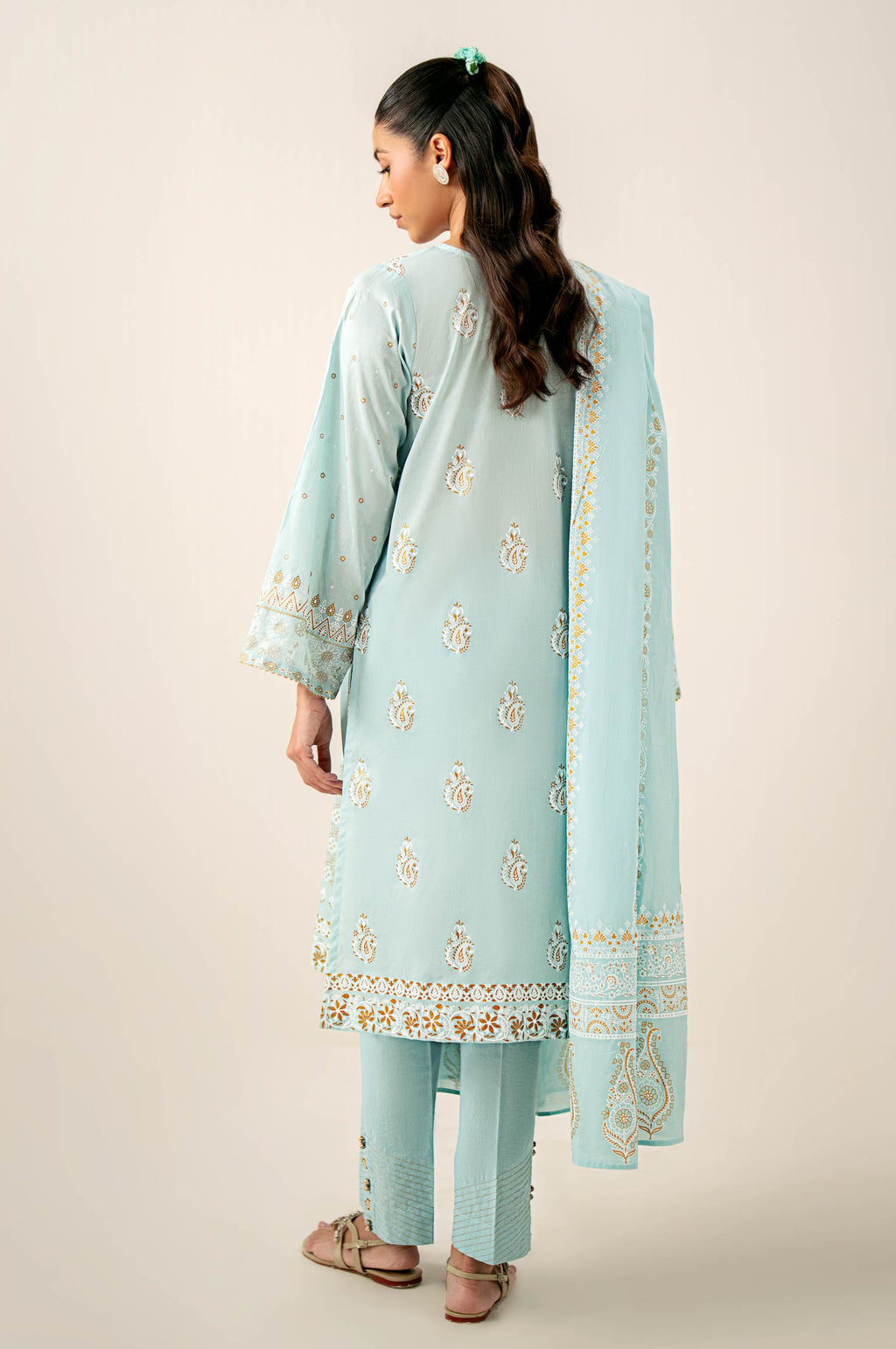 Unstitched 3 Piece Paste Printed Lawn Shirt with Lawn Dupatta
