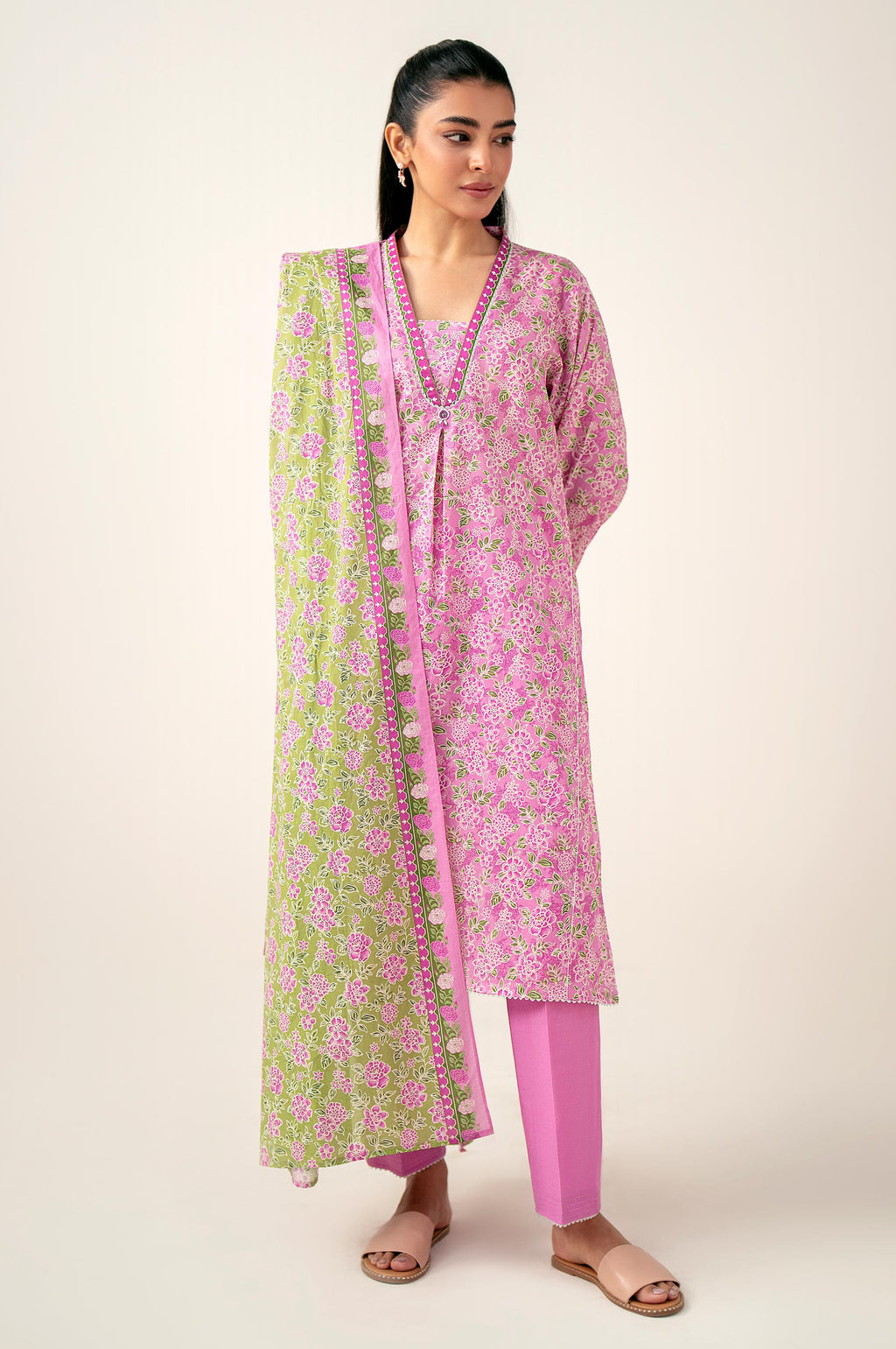 Stitched 3 Piece Printed Lawn Suit