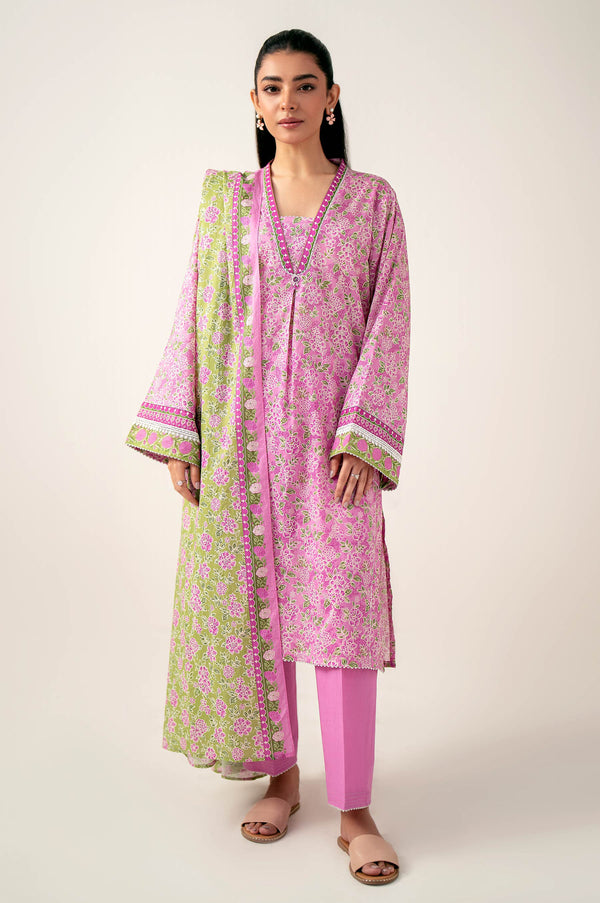 Unstitched 3 Piece Printed Lawn Shirt with Lawn Dupatta