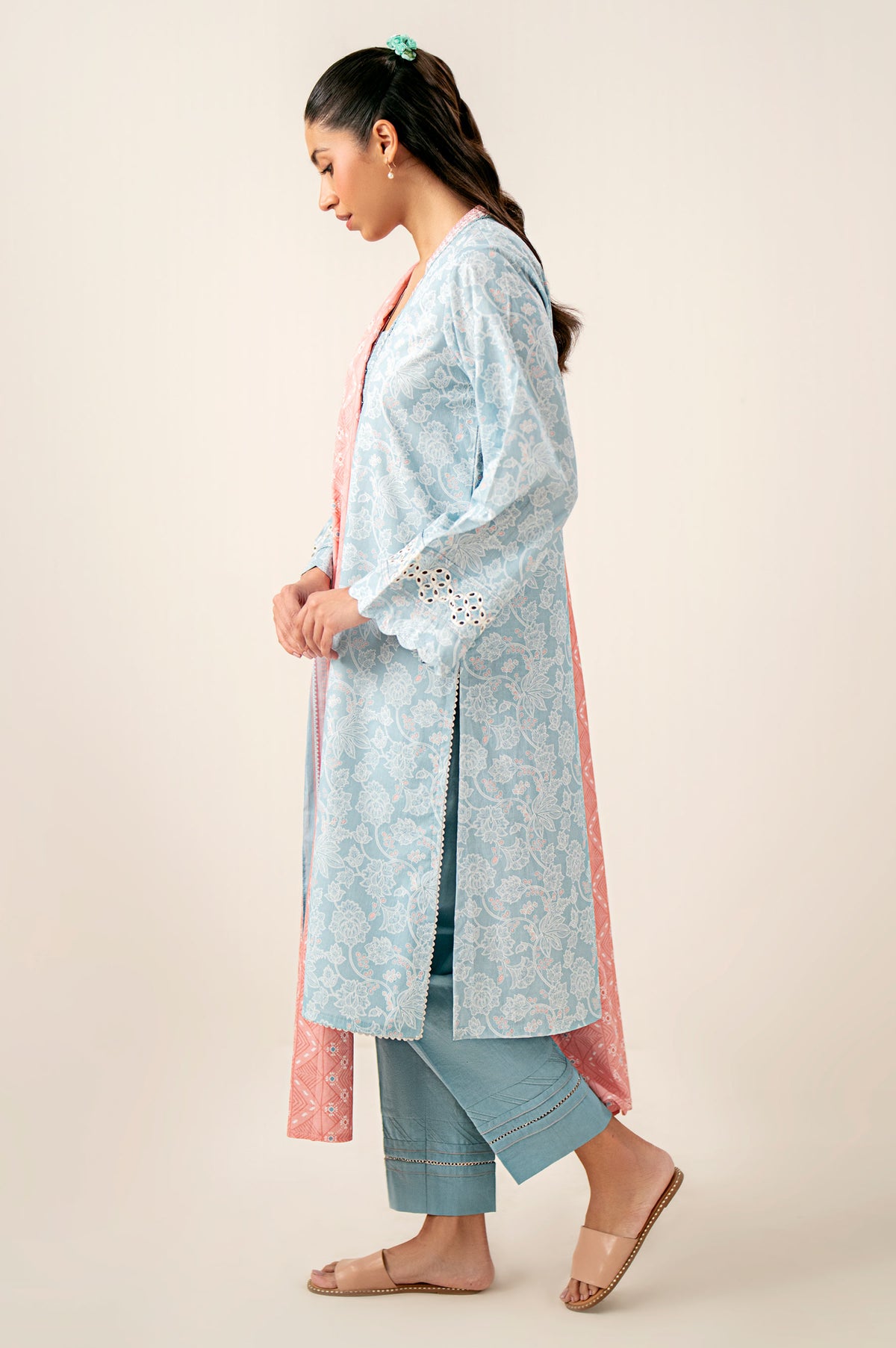Unstitched 3 Piece Embroidered Lawn Shirt with Printed Lawn Dupatta