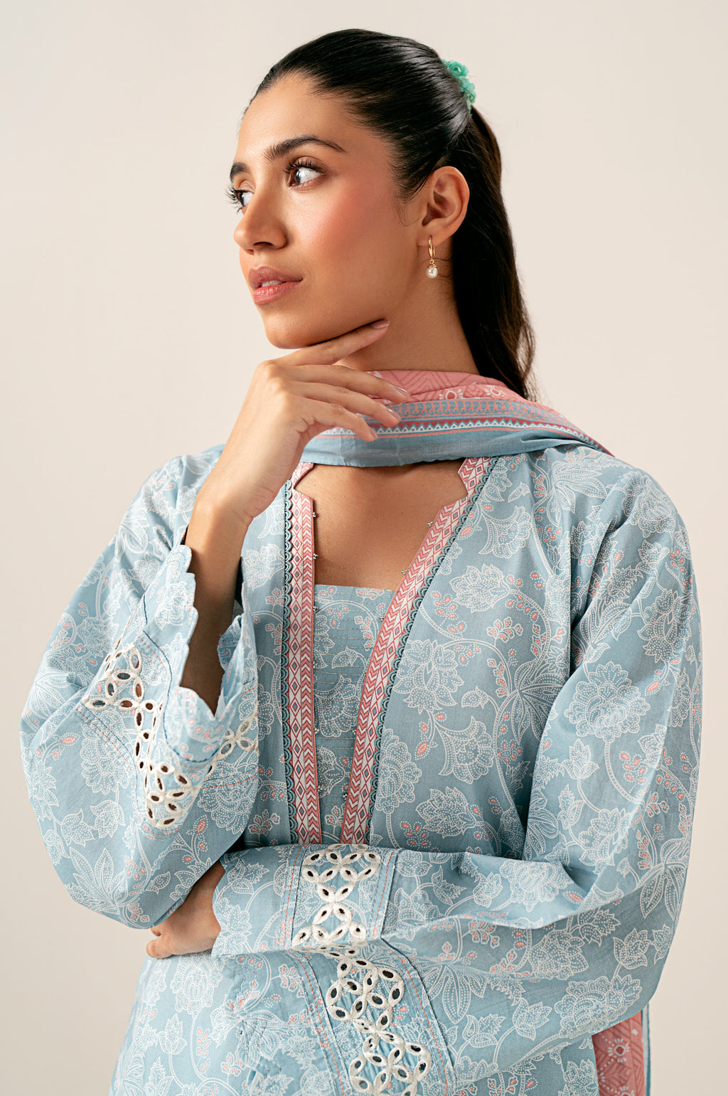 Stitched 3 Piece Printed Lawn Suit